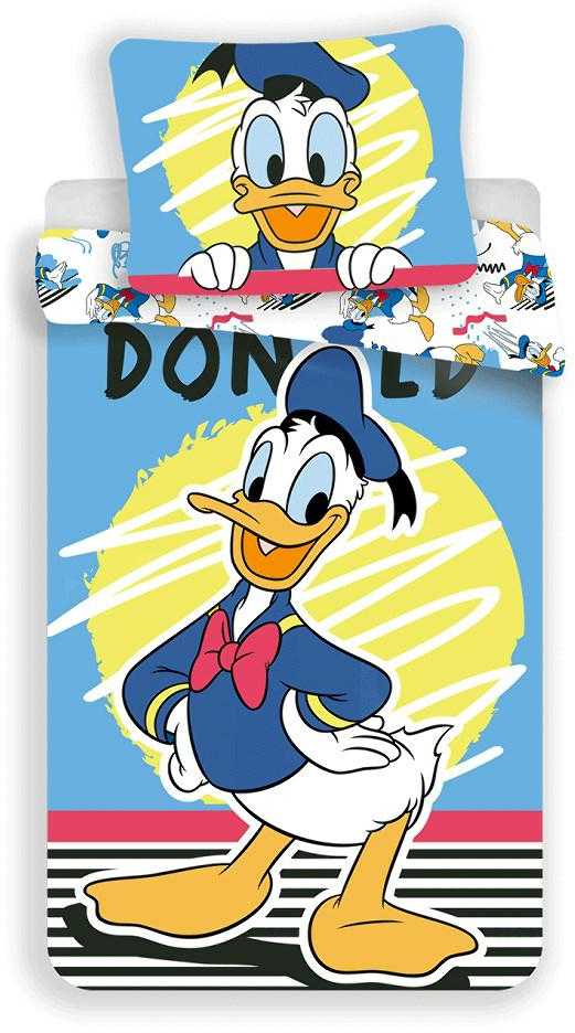 Patalynė bawełniana 140x200 Kaczor Donald Duck 9701 mėlyna poszewka 70x90