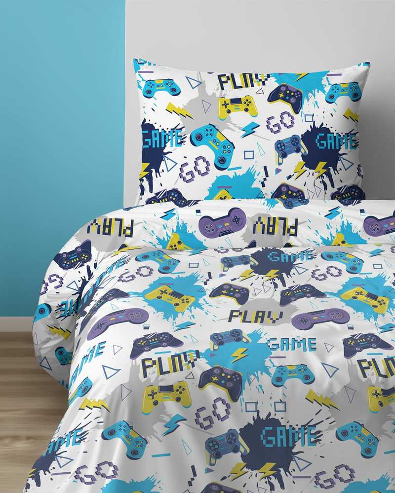 Detexpol Vaikiška patalynė 140x200 Gamer Pad skirta XOXO Dreams žaidimų gerbėjui