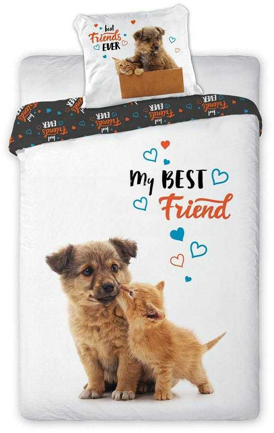 Faro Vaikiškas patalynės komplektas Best Friends, 140x200, 2 dalių