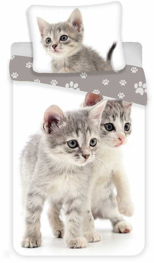 Patalynė medvilnė 140x200 Kotki kitty cat ball 6572 pagalvės užvalkalas 70x90