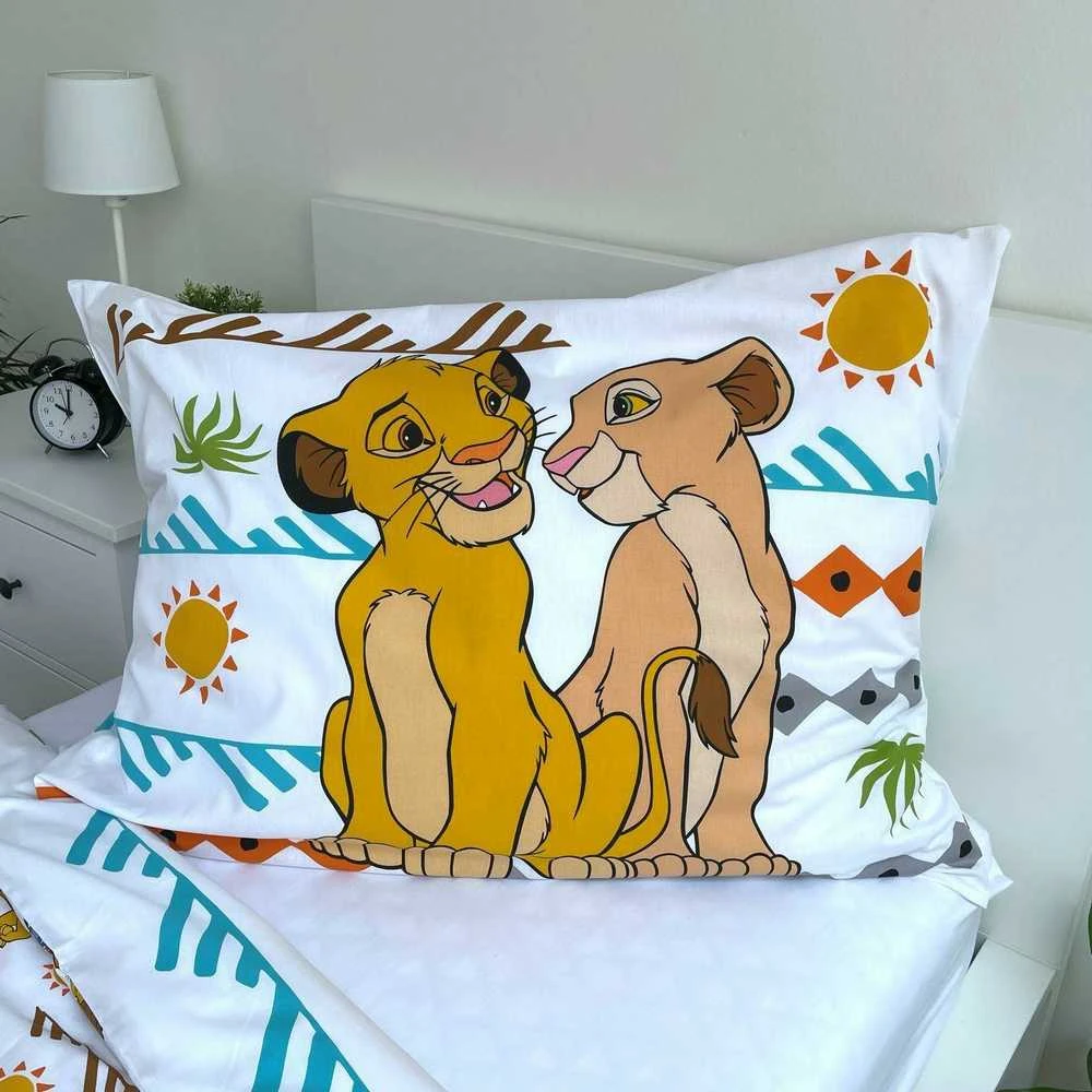 Jerry Fabrics Medvilninė patalynė The Lion King Disney Simba 140x200 vaikiškas antklodės užvalkalas pagalvės užvalkalui
