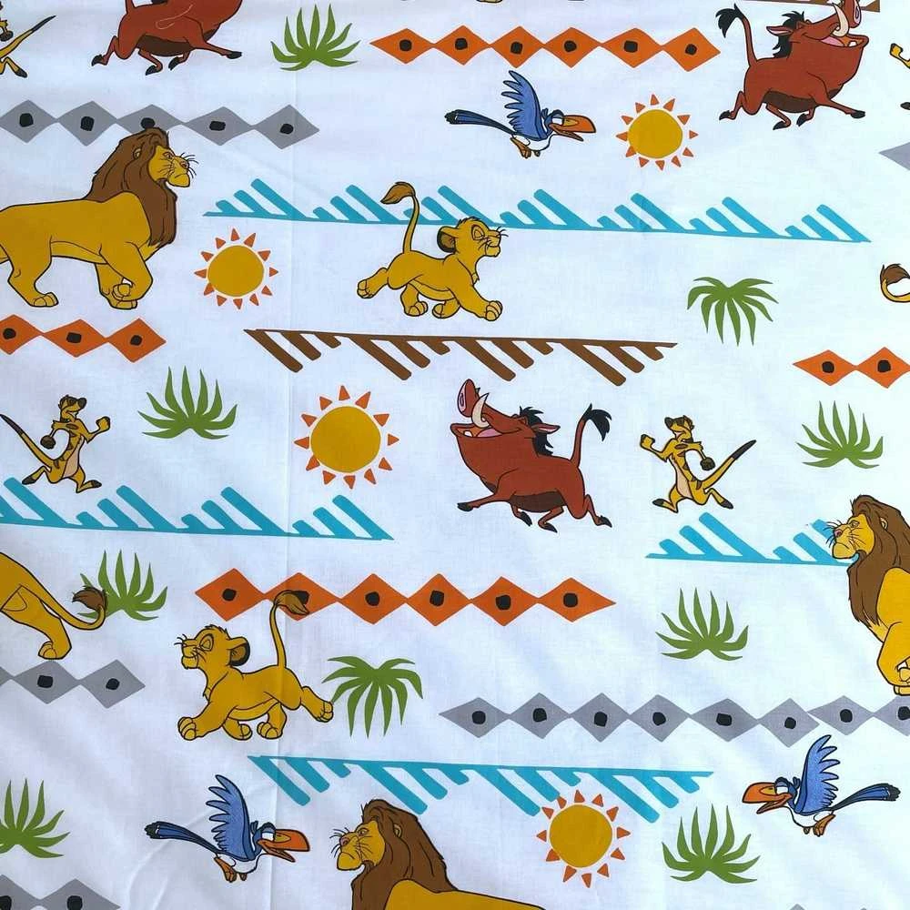Jerry Fabrics Medvilninė patalynė The Lion King Disney Simba 140x200 vaikiškas antklodės užvalkalas pagalvės užvalkalui
