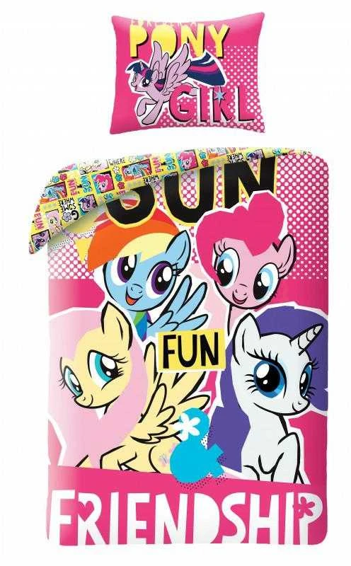 MCU Patalynė medvilninis 140x200 vaikiškas pagalvės užvalkalas „Pony“ 70x90 Kids 09