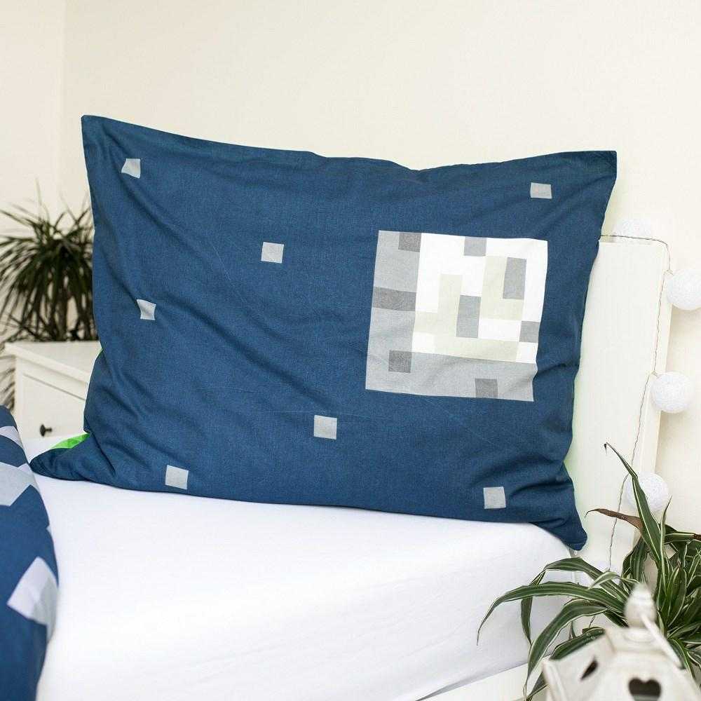 Patalynė bawełniana 140x200 Minecraft 1216 Sssleep Tight poszewka 70x90 JF 02