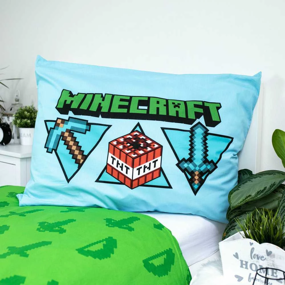 Patalynės komplektas Patalynė bawełniana 140x200 Minecraft Lets Play poszewka 70x90 Kids25