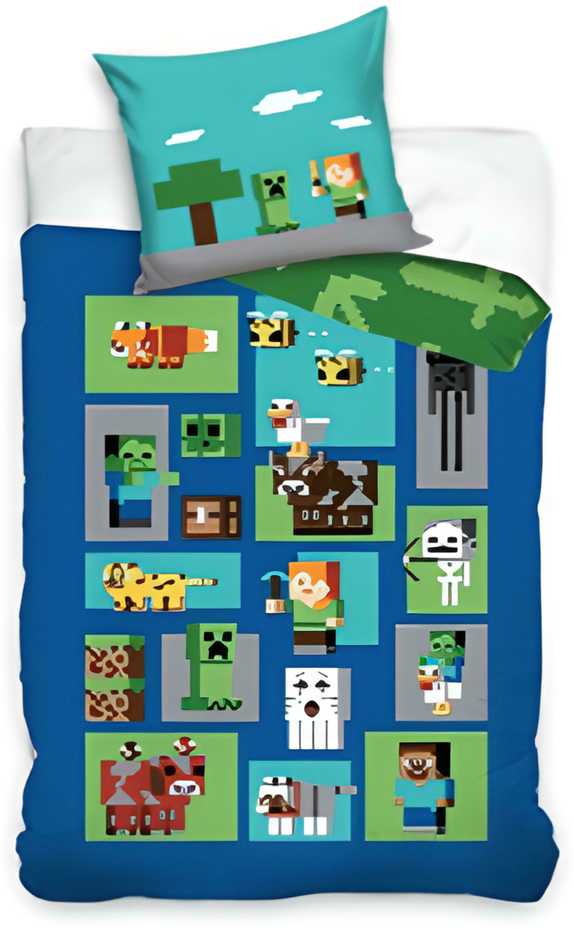 Carbotex „Minecraft“ patalynė 140 x 200 + 70 x 90 cm