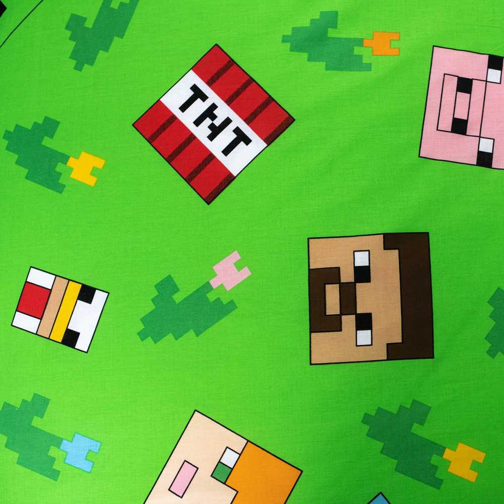 Patalynės komplektas Patalynė bawełniana 140x200 Minecraft Outdoor Mobs poszewka 70x90 Kids25