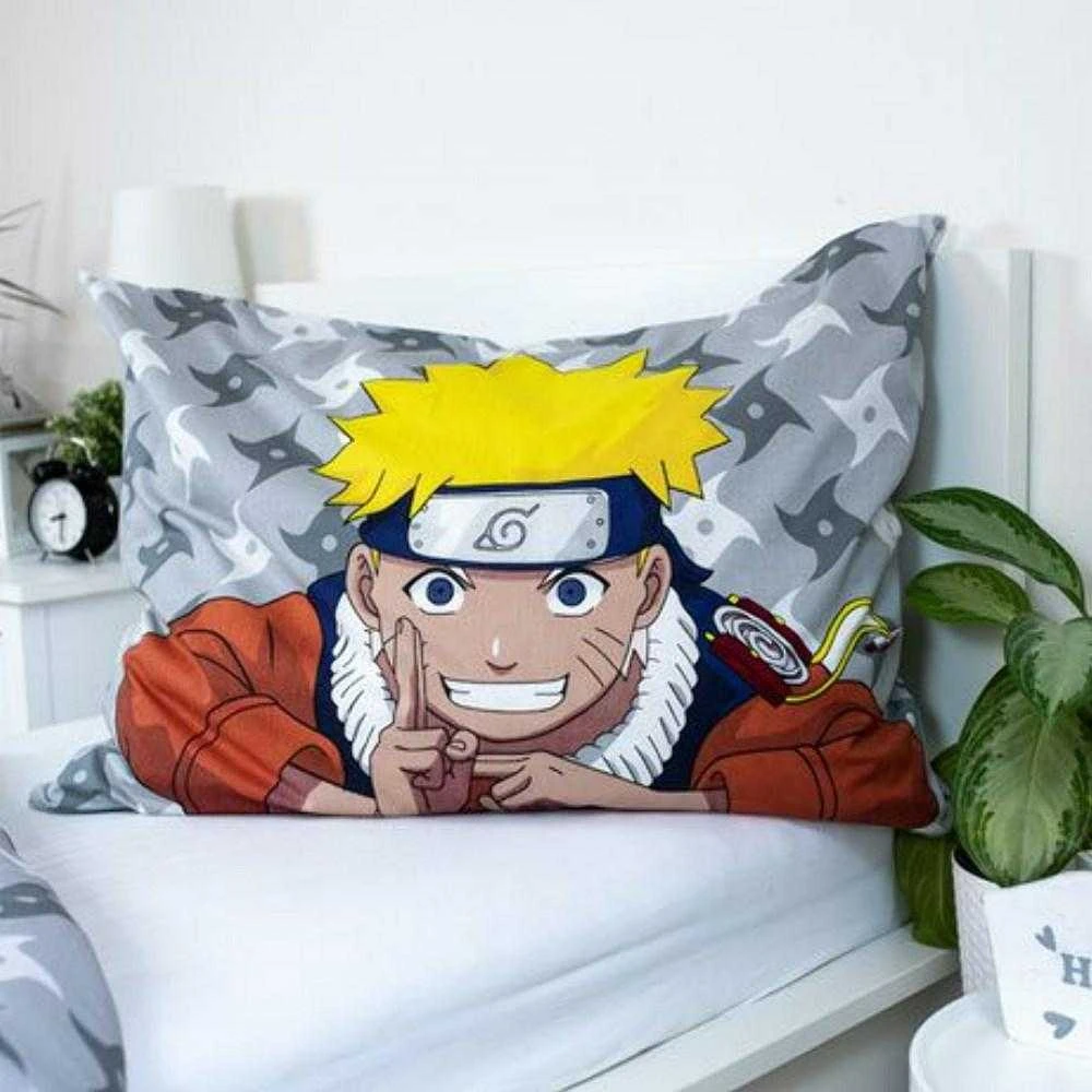Patalynė bawełniana 140x200 Naruto 2 pilka kolorowa poszewka 70x90 JF24