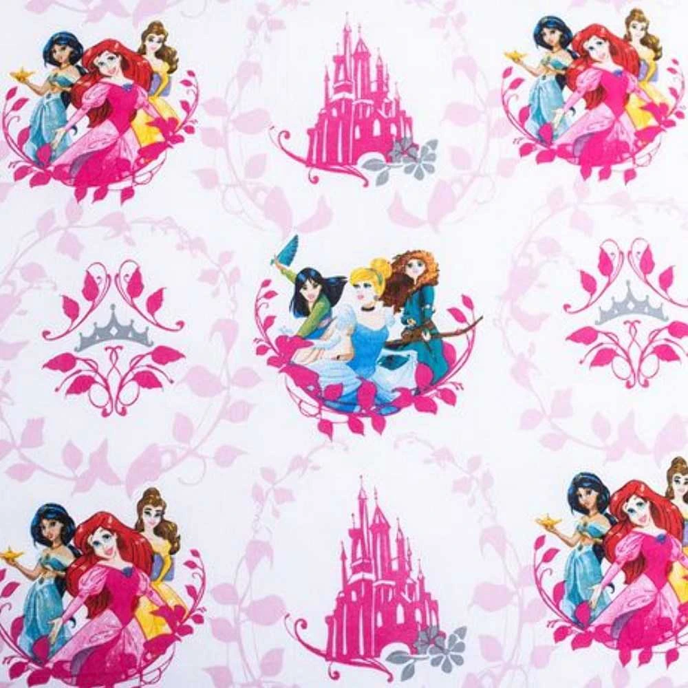 Patalynė bawełniana 140x200 Princess Princesės rožinė poszewka 70x90 JF24