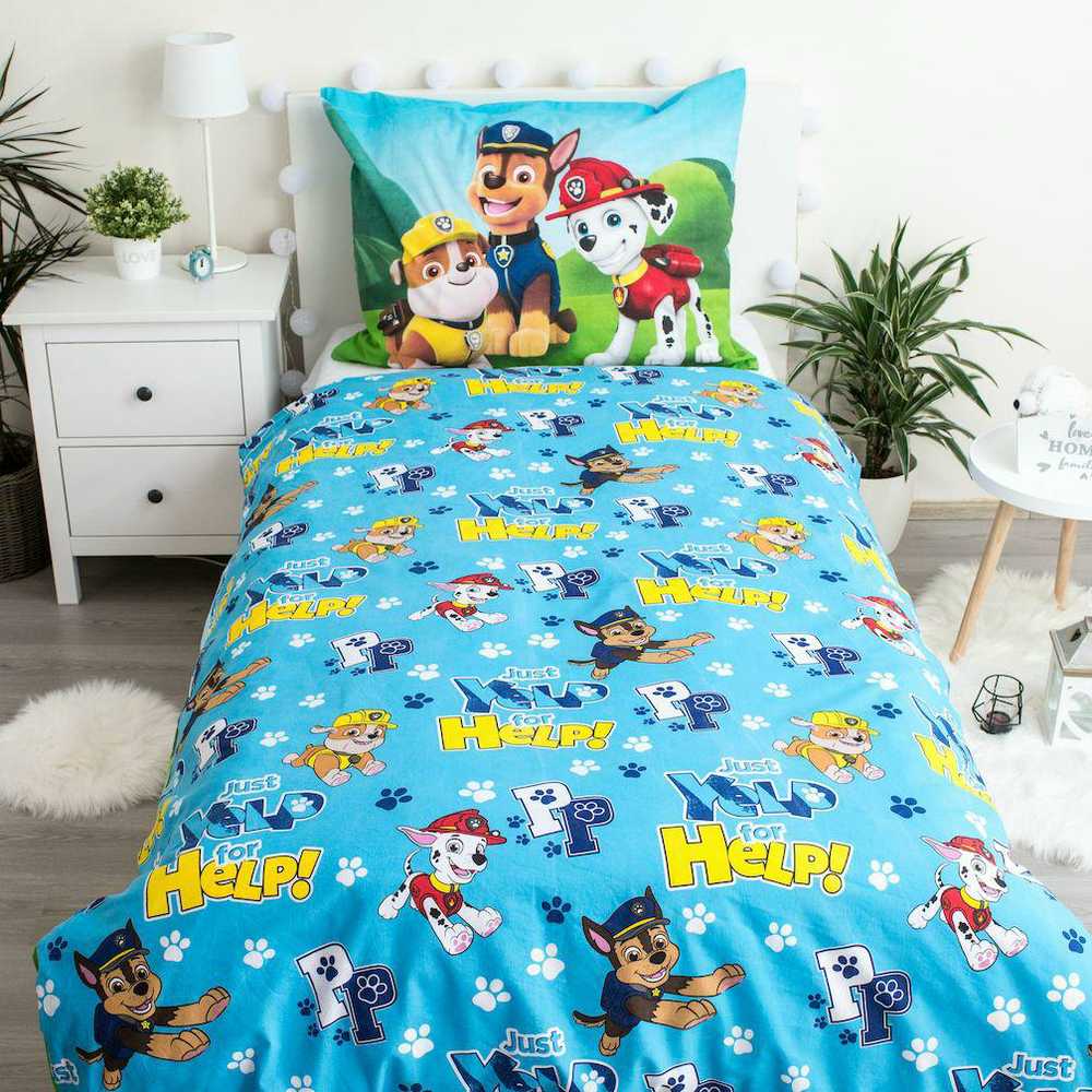 Jerry Fabrics VAIKŲ PATALĖS 140x200 LETENĖS PATROLĖS PATROLĖS ŠUNYS ŠUNYS 100% MEDVILNĖ