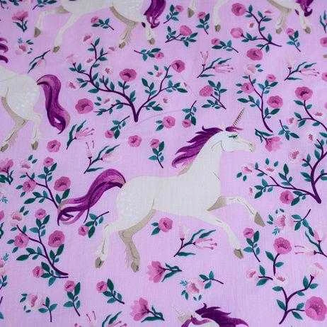 Patalynė bawełniana 140x200 Vienaragis Unicorn koń konik kucyk rožinė poszewka 70x90 August 23