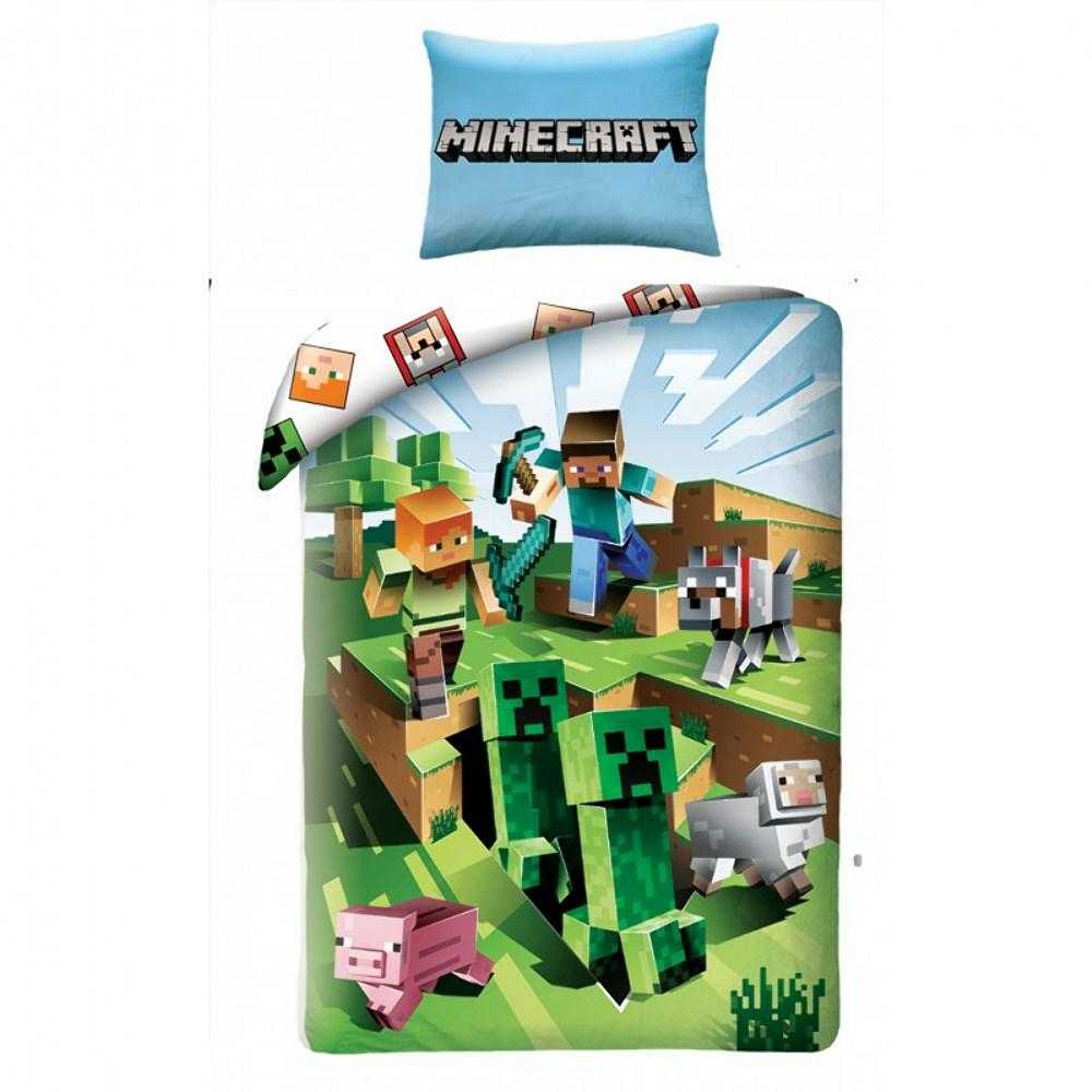 Halantex Minecraft patalynė 160 x 200 cm + 70 x 80 cm