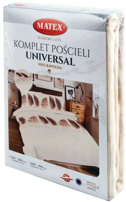 Multitex Patalynė bawełniana 160x200 Pióra smėlio sp. ruda Universal Matex