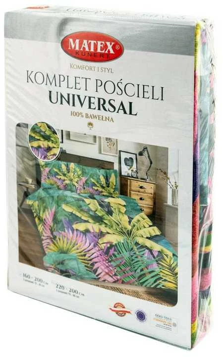 Multitex Patalynė bawełniana 220x200 Liście žalia kolorowa Universal Matex