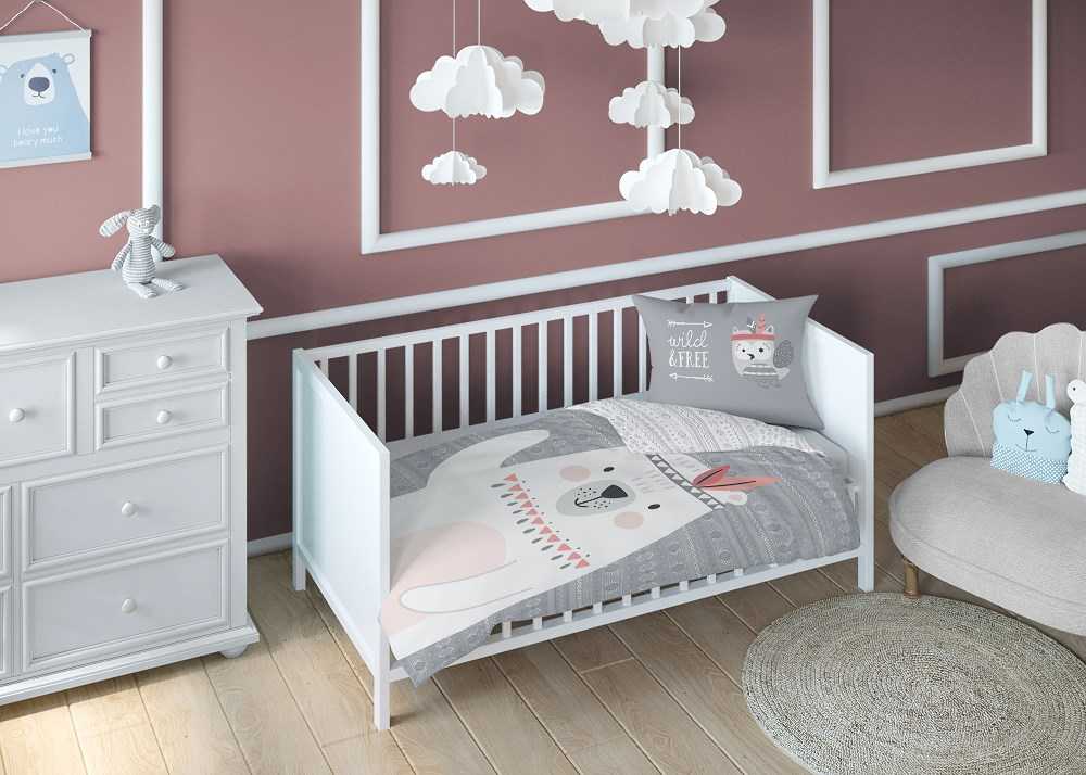 Detexpol RINKINYS Lovytės patalynė 90x120 komplektas VAIKŲ LOVAKLĖ + PAGALĖ