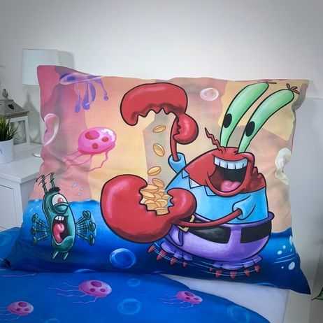 Patalynė dziecięca 140x200 Sponge Bob party poszewka 70x90