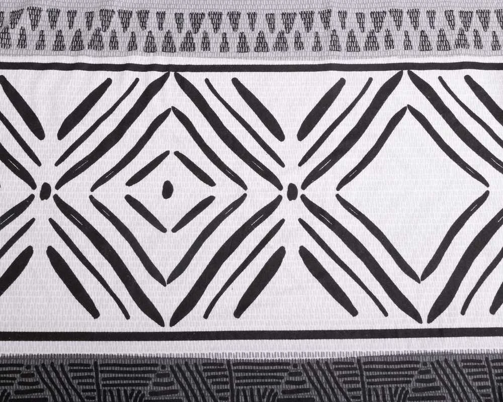 Patalynės komplektas Multitex Patalynė flanelowa 160x200 F-91 pilka grafito ornamenty paski Matex