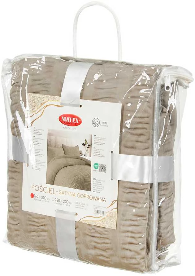 Multitex Patalynė gofrowana 160x200 smėlio sp. ciemna 44 satynowa Matex