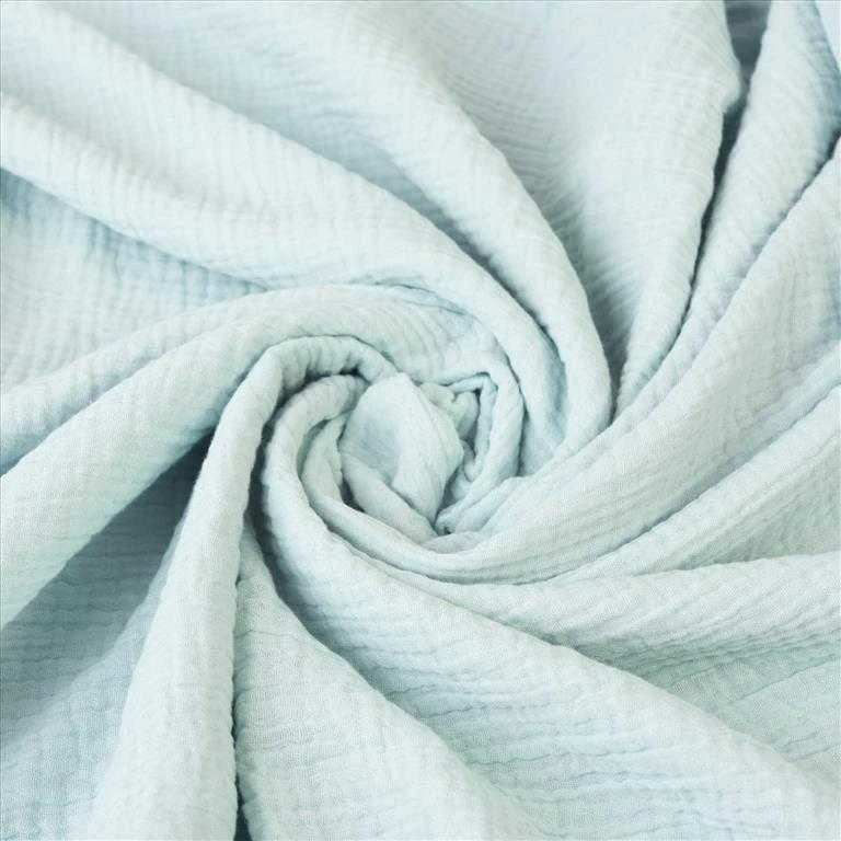 Multitex Muslino kūdikių patalynės komplektas, 100x135 cm antklodės užvalkalas, pagalvės užvalkalas ir apsaugėlė, 100% medvilnė, Oeko-Tex sertifikatas, mėtų žalia, vaikiška patalynė