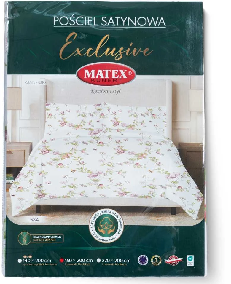 Patalynės komplektas Multitex satino patalynė EXCLUSIVE CZ (140x200-1,70x90-1)