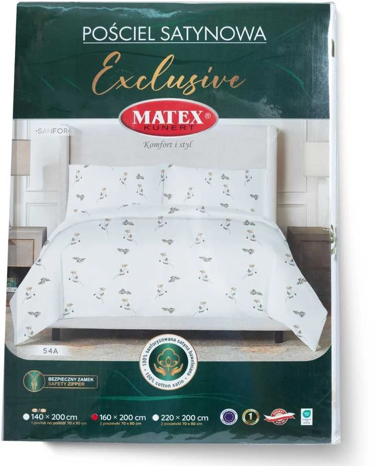 Patalynės komplektas Multitex satino patalynė EXCLUSIVE CZ (140x200-1,70x90-1)
