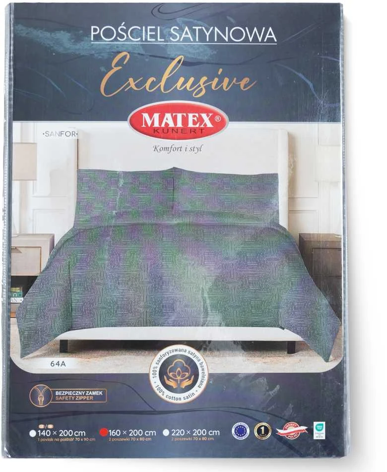Patalynės komplektas Multitex Satininė patalynė EXCLUSIVE CZ (140x200-1,70x90-1)