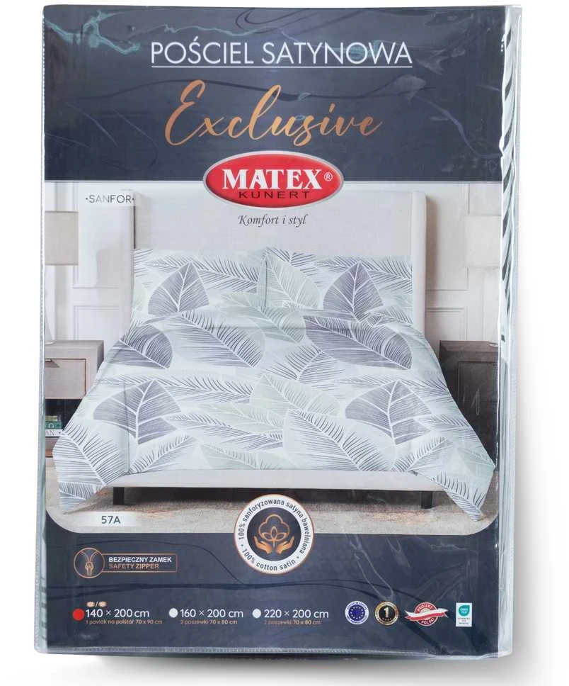 Patalynės komplektas Multitex satino patalynė EXCLUSIVE CZ (140x200-1,70x90-1)