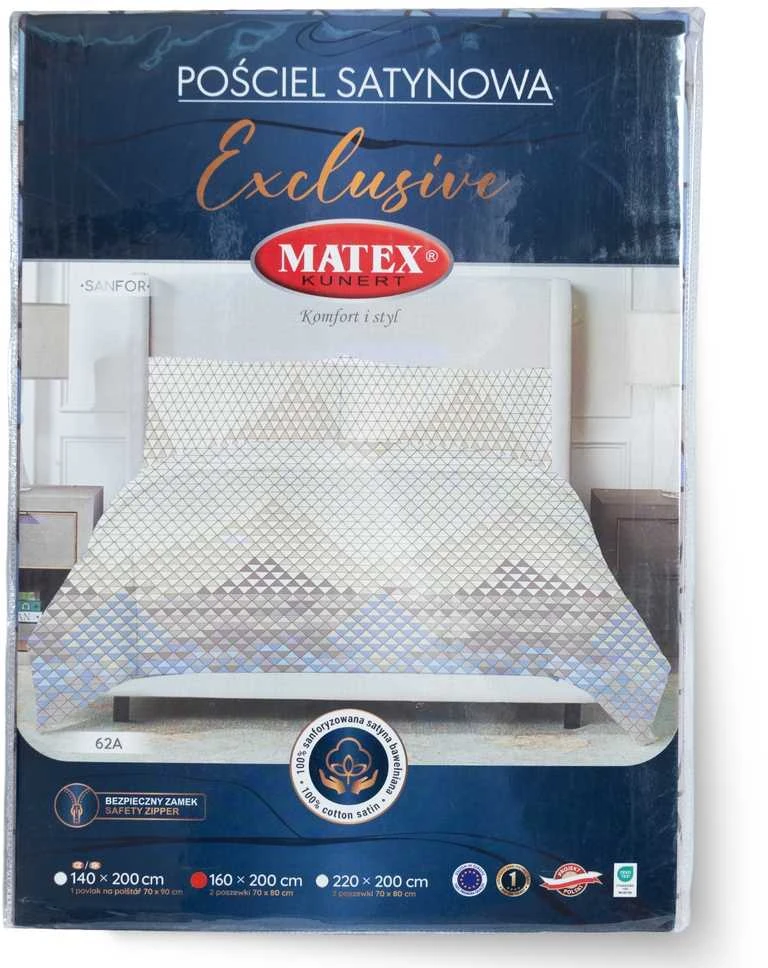 Patalynės komplektas Multitex satino patalynė EXCLUSIVE CZ (140x200-1,70x90-1)