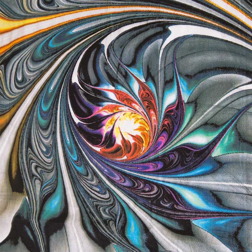 Medvilnės satino patalynės komplektas, 160x200 cm antklodės užvalkalas su 2 pagalvių užvalkalais, balta ir violetinė gėlių raštas, OEKO-TEX sertifikatas, paslėptas užtrauktukas, miegamojo tekstilė