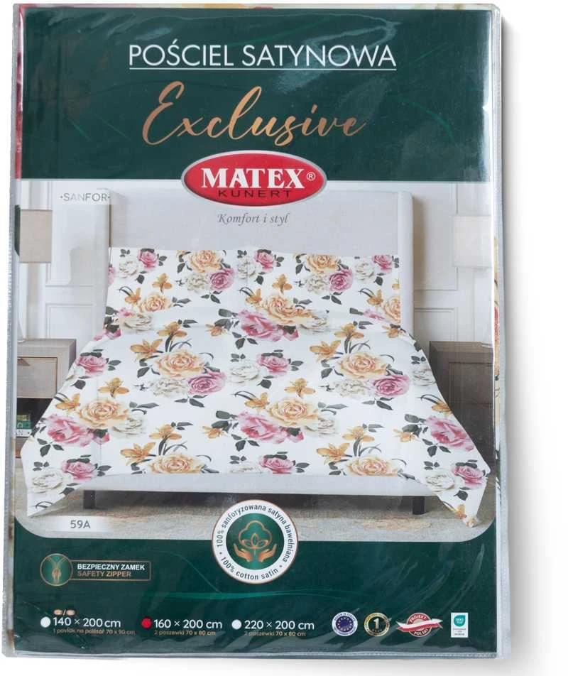 Multitex Satino medvilnės patalynės komplektas, 160x200 cm antklodės užvalkalas su pagalvių užvalkalais, spalvingas gėlių raštas, OEKO-TEX sertifikatas, dovanų pakuotė, miegamojo tekstilė