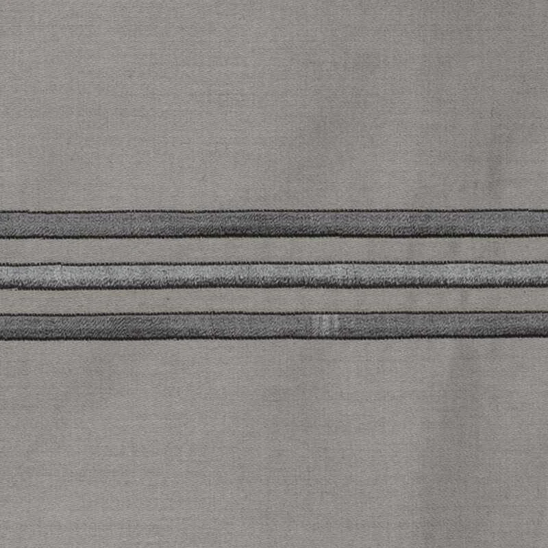 Eurofirany Medvilninio satino patalynės komplektas, 160x200 cm, sidabrinė spalva, siuvinėtas gėlių raštas, užsegimas užtrauktuku, 125 g/m² svoris, kvėpuojantis medvilnės audinys, minkšta patalynė