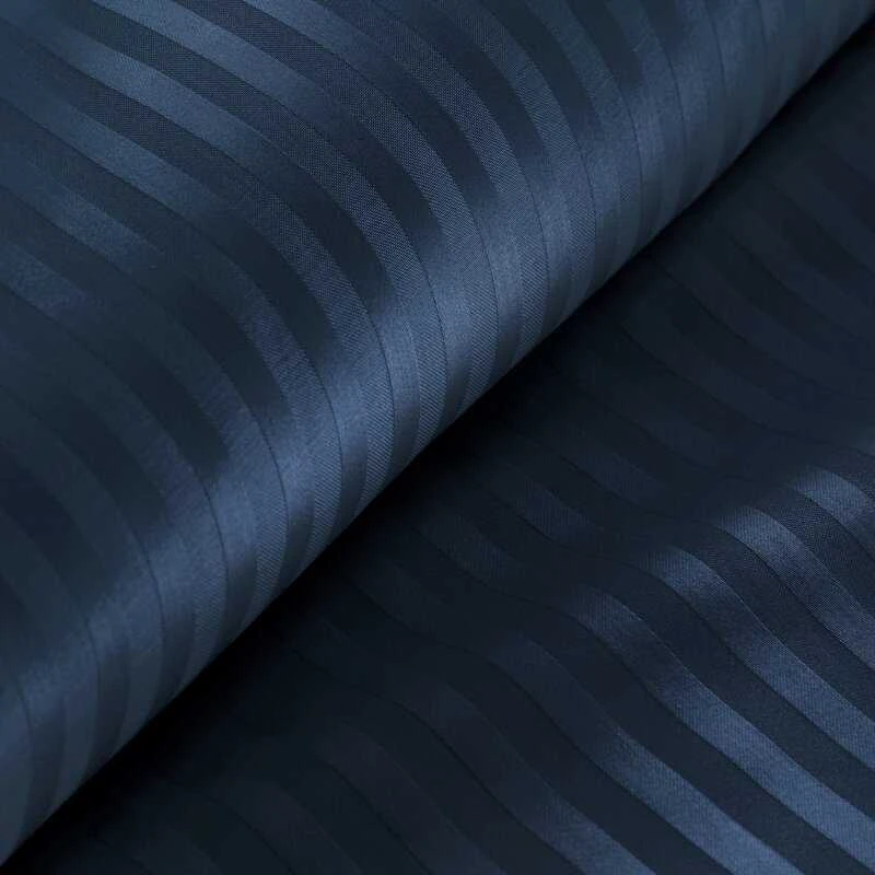 Eurofirany Medvilninio satino patalynės komplektas, 160x200 cm antklodės užvalkalas su dviem pagalvių užvalkalais, dryžuotas raštas, užtrauktukas, 125 g/m² svoris, miegamojo tekstilė Patalynė