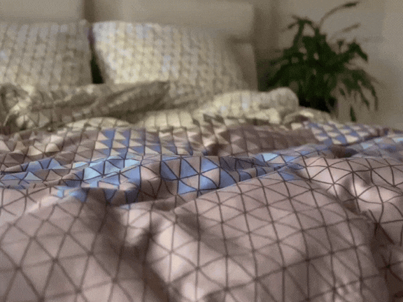 Smėlio spalvos geometrinis medvilnės satino patalynės komplektas, 220x200 cm antklodės užvalkalas su dviem pagalvių užvalkalais, OEKO-TEX sertifikatas, minkšta ir patvari patalynė, miegamojo tekstilė