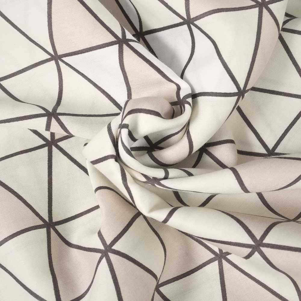 Smėlio spalvos geometrinis medvilnės satino patalynės komplektas, 220x200 cm antklodės užvalkalas su dviem pagalvių užvalkalais, OEKO-TEX sertifikatas, minkšta ir patvari patalynė, miegamojo tekstilė