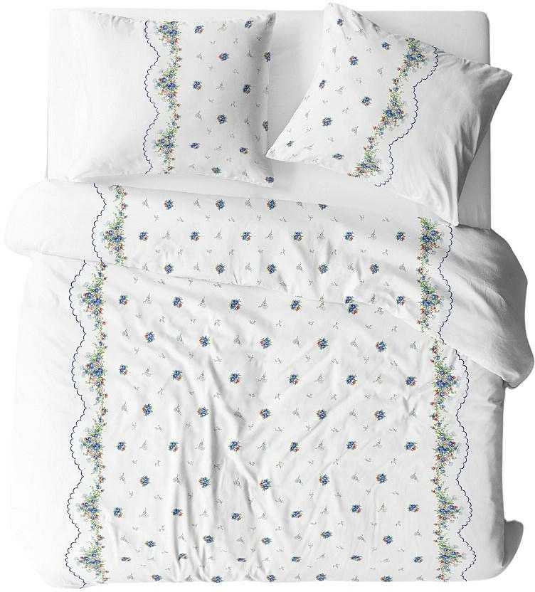 Medvilninis grublėtos tekstūros patalynės komplektas, 200x220 cm antklodės užvalkalas su 2 pagalvių užvalkalais, užsegimas sagomis, 140 g/m², nelyginama patalynė, namams ar svečių namams