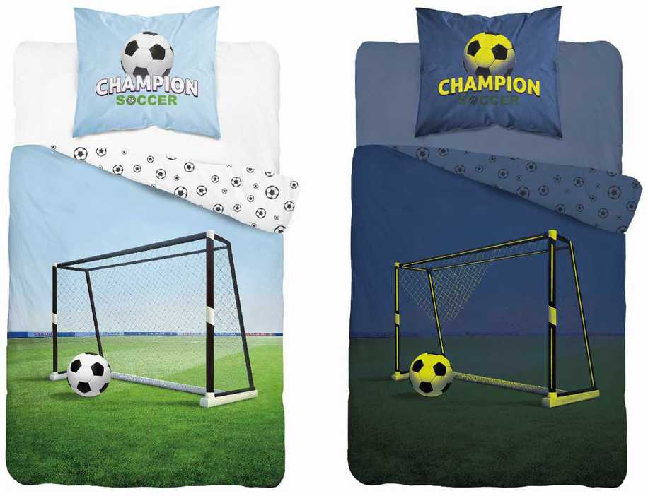 Detexpol Tamsoje šviečianti patalynė 140x200 futbolo aikštės tikslas