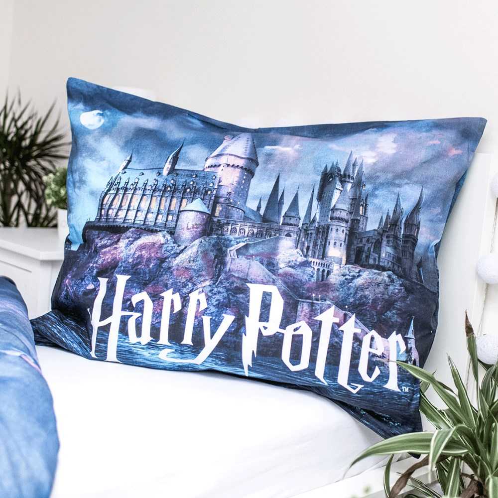 Patalynė świecąca w ciemności 140x200 Harry Potter 1748 bawełniana poszewka 70x90