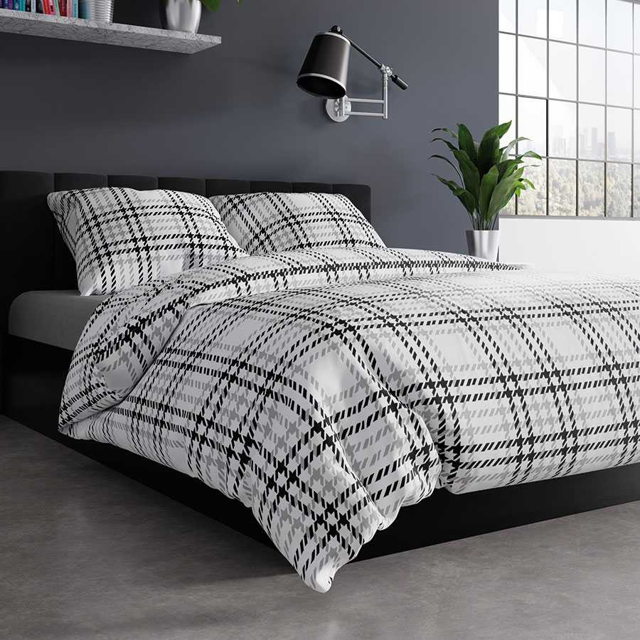 Satininės medvilnės patalynės komplektas, 160x200 cm, minkšta ir patogi patalynė, elegantiškas miegamojo dekoras, 2 pagalvių užvalkalai 70x80 cm