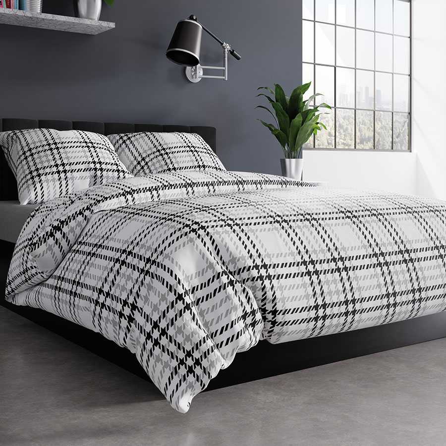 Deluxe satino patalynės komplektas MODERNUS VALSAS, 3 dalių, 200x220 cm