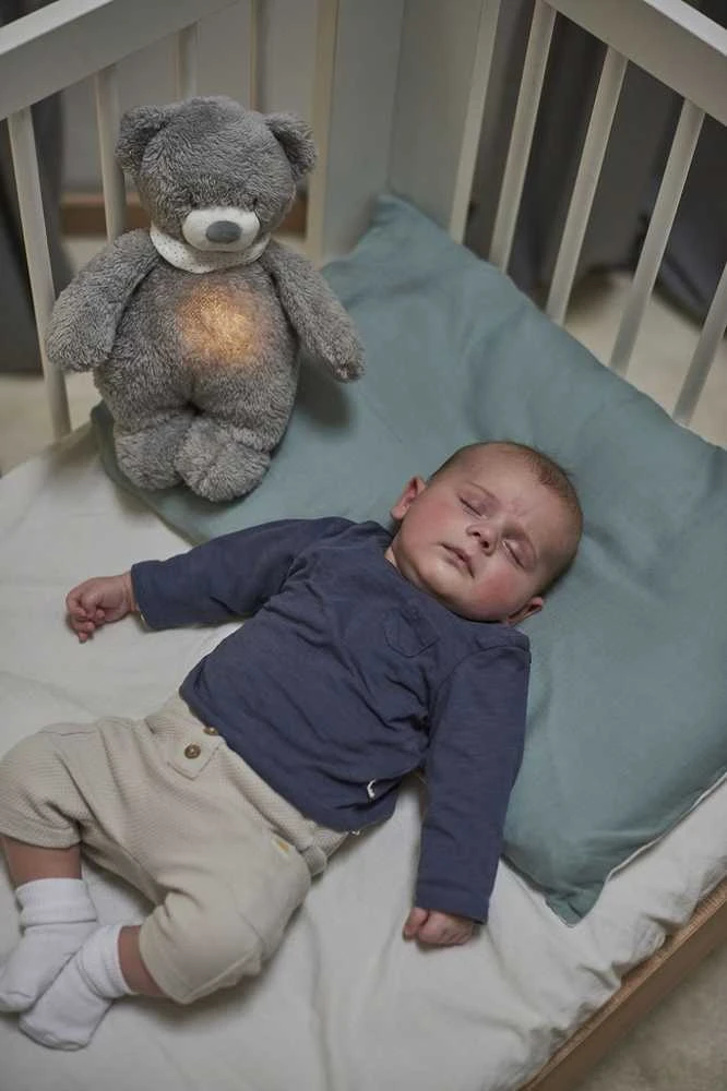 NATTOU Sleepy - dūzgiantis mielas žaislas su verksmo jutikliu 4in1 | Meškiukas Grėjus