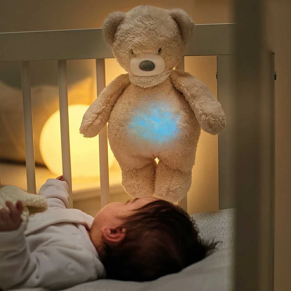 NATTOU Sleepy - dūzgiantis mielas žaislas su verksmo jutikliu 4in1 | Meškiukas Grėjus