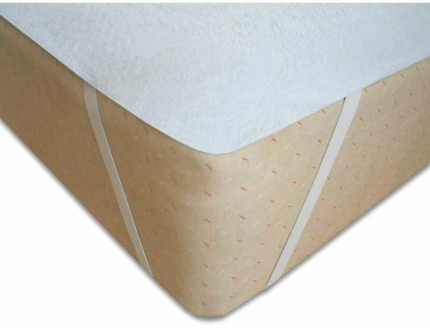 Vandeniui atspari čiužinio apsauga 200x200 cm, medvilnės, poliesterio ir PVC užvalkalas su kampiniais dirželiais, higienai ir gaivumui, neperšlampama paklodė