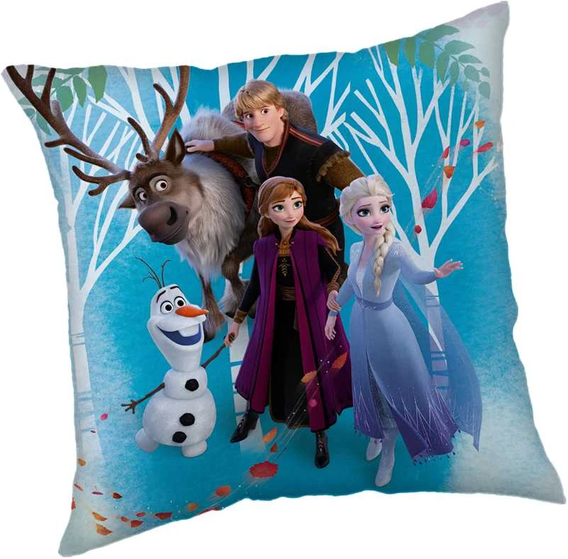 Poduszka dziecięca 40x40 Frozen Kraina lodu family mėlyna JF24