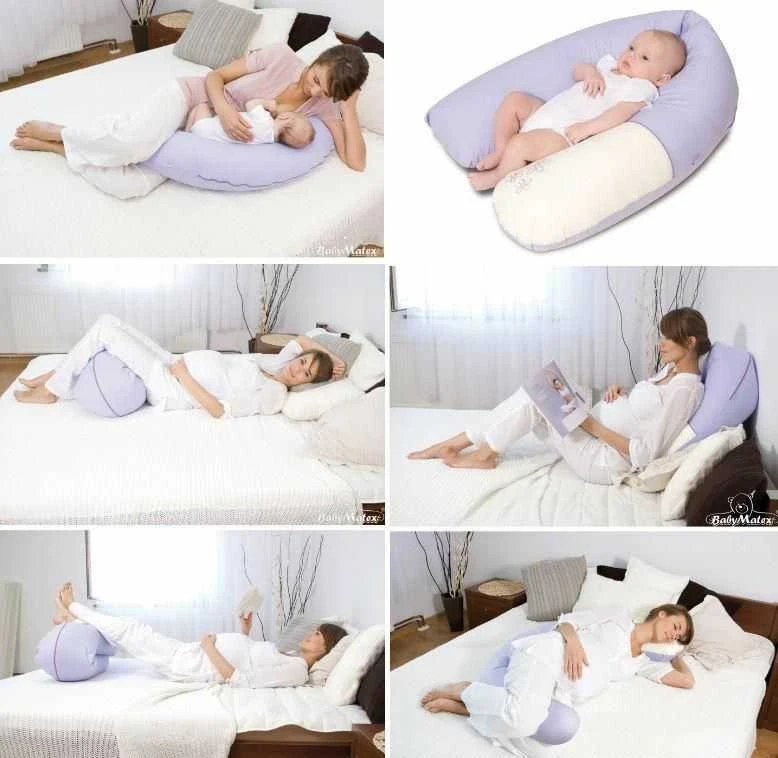 Baby Matex Relax 170 cm tukanų žalijos lapų R-42 pozicionavimo pagalvė žindymui, nėštumui, poilsiui