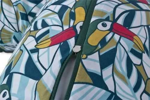 Baby Matex Relax 170 cm tukanų žalijos lapų R-42 pozicionavimo pagalvė žindymui, nėštumui, poilsiui
