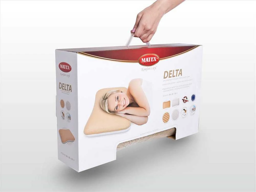 Multitex DELTA profilis. ortopedinė pagalvė. 2 pensai. 55x35x12