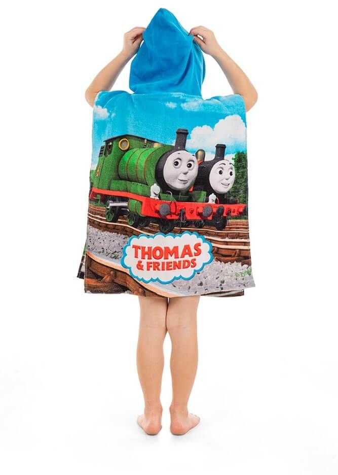 Poncho vaikams 50x115 Tomek 2819 i Przyjaciele Thomas ręcznik su kapturem