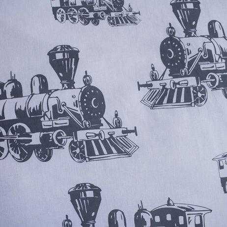 Locomotive Vaikiška paklodė su guma, 90x200+25 cm