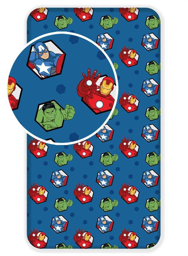 Avengers 03 Vaikiška paklodė su guma, 90x200+25 cm