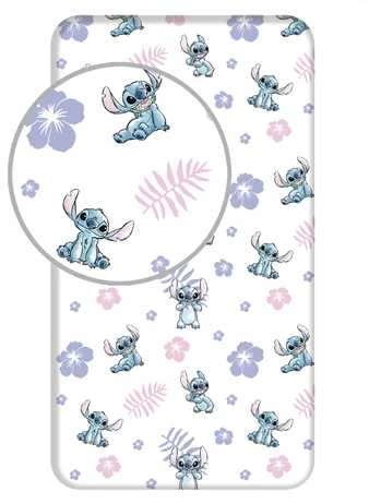 Lilo and Stitch Vaikiška paklodė su guma, 90x200+25 cm
